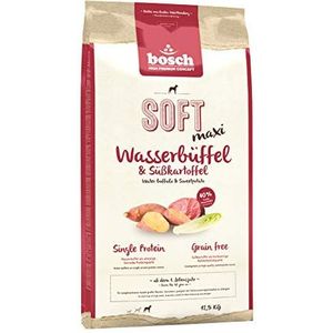 bosch HPC SOFT Maxi waterbuffel en zoete aardappel, halfpluizig droogvoer voor volwassen honden van grote rassen, monoproteïnen, graanvrij, 1 x 12,5 kg