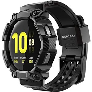 SUPCASE Unicorn Beetle Pro Series robuuste beschermhoes met armband voor Galaxy Watch 4/5/6, 44 mm, zwart, Thermoplastisch polyurethaan (polycarbonaat)