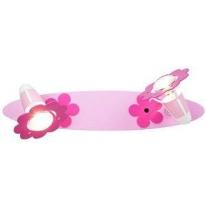 Elobra Kinderkamerlamp hout met bloem roze 123713