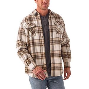 Wrangler Authentics Sherpa Lined Flannel Shirt Jas voor heren, berk, XXL, Berk