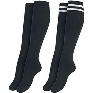 Urban Classics College Sokken voor dames, set van 2 sokken, zwart.
