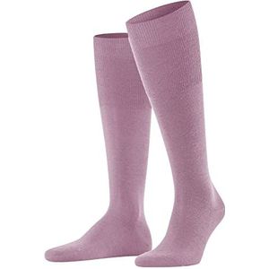 FALKE Airport lange sokken voor heren, ademend, klimaatregulerend, geurremmend, wol, katoen, hoog, dun, effen, elegant, platte teennaad, 1 paar, Roze (Light Pink 8276)