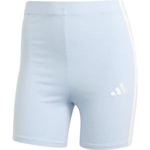 adidas Femme ESSENTIALS 3-STRIPES HIGH WAISTED BIKER SHORTS, glow blue/white, S