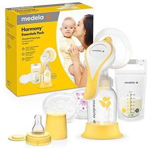 Medela Harmony Essentials Pack - Harmony PersonalFit Flex handmelkpomp fopspenen, moedermelkzak en borstvoedingsinzetstukken - ideaal voor onderweg