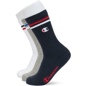 Champion Seasonal Socks C-logo 3pp Crew sokken, uniseks, Navy Blauw