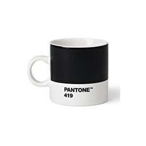 PANTONE Espresso Cup, Small Coffee Cup, Fine China (Ceramic), 120 ml, zwart