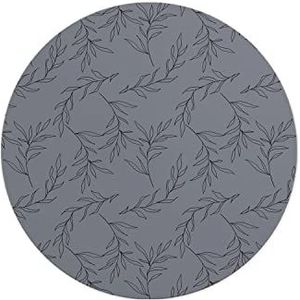 Questo Casa, Ronde muismat met antislip onderkant voor kantoor en thuis, diameter 22 cm