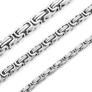 RWQIAN Koningsketting voor heren, Vikingketting, roestvrij staal, zilver/zwart/goud, 50-70 cm, Roestvrij staal