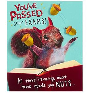 UK Greetings Examenkaart voor hem/haar/vriend met envelop - grappig eekhoornmotief