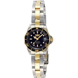 Invicta Pro Diver - Dameshorloge kwarts van roestvrij staal - 24 mm, Tweekleurig / zwart, Horloge