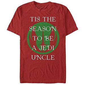 Star Wars Jedi Uncle Organic T-shirt met korte mouwen uniseks, Rood