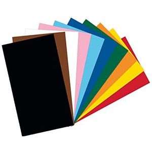 folia 6122/4/09 Gekleurde kartonnen mix DIN A4, 220 g/m², 100 vellen gesorteerd in 10 kleuren, voor het knutselen en creatief vormgeven van kaarten, vensterafbeeldingen en voor scrapbooking
