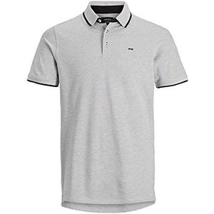 Jack and Jones Paulos Heren Poloshirt Lichtgrijs Pique Slim Fit