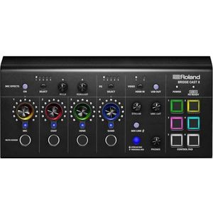 BRIDGE CAST X Roland Dual Gaming Mixer & Video Streaming | Professionele Audio Streaming Interface | 32-bits DSP-hardware | USB-C aansluiting voor Mac en Windows