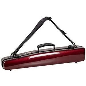 Crossrock CRF1020SSRD glasvezel harde hoes voor rechte sopraansaxofoon met TSA-standaard slot rood