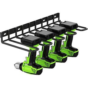 ENONCI Dikke wandhouder voor boormachine, organizer voor elektrisch gereedschap, robuuste boororganizer voor garage, werkplaats