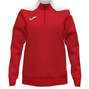 Joma 901268.602.S dames sweatshirt met capuchon, rood-wit, Estándar