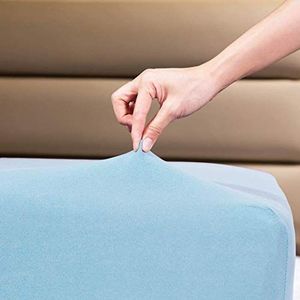 Super-King Hoeslaken voor bed, katoenen jersey, diepe zakken, hoeslaken voor super-king size bed, diepe zakken, hoeslaken voor super-king size bed, blauw