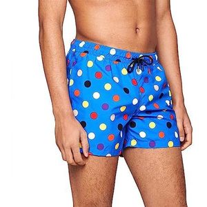 Happy Socks Zwemshort voor heren met grote stippen, Blauw