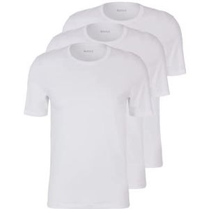 BOSS T-shirt Rn 3p Classic T-shirt voor heren (3 stuks), Wit 100