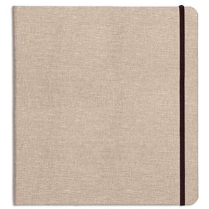 Clairefontaine 96100C – een Goldline reisnotitieboek, 64 pagina's, wit tekenpapier, 30 x 30 cm, 180 g, canvasomslag en elastische sluiting