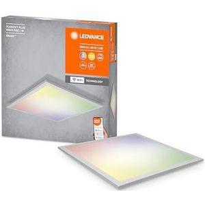 LEDVANCE Slimme LED-paneelverlichting met WiFi-technologie voor binnen, lichtkleur veranderlijk (3000-6500K), RGB-kleuren veranderlijk, 45cm x 45cm, compatibel met Google en Alexa, SMART+ PLANON PLUS