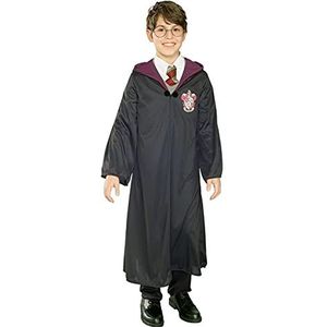 Rubies Harry Potter kostuum voor jongens en meisjes, uniseks, tuniek, capuchon, officieel Griffindor-logo, bedrukt, officieel Harry Potter-kostuum voor Halloween, Kerstmis, carnaval en verjaardag