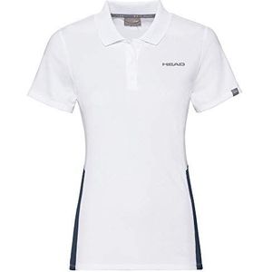 HEAD Polo Club Tech G Vêtement de Tennis Fille, Blanc/Bleu Dress, S