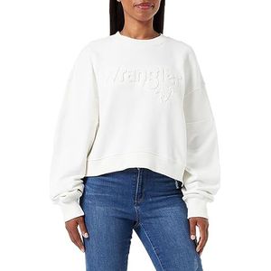 Wrangler Sweat-shirt Puffy Crew pour femme, Worn White., XS