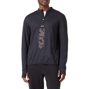 BOSS Active Jersey sweatshirt voor heren, zwart, XL, zwart.