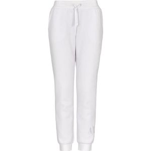 Armani Exchange Pantalon de survêtement avec logo brillant pour femme, Blanc (Optic White), M
