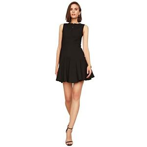 Trendyol Mini robe tissée régulière pour femme, Noir, 62