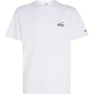 Tommy Jeans Tjm Clsc T-shirt met kleine vlag S/S heren, Wit