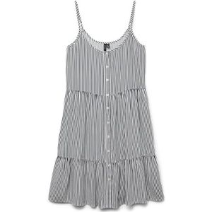 Vero Moda Vmbumpy WVN Ga Noos Nauwsluitende jurk, kort, donkerblauw, XL, Donkerblauw, XL
