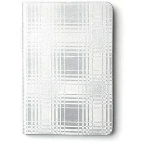 Zenus Avoc Mono Check Diary beschermhoes voor iPad Mini 3 / Mini Retina, zilverkleurig