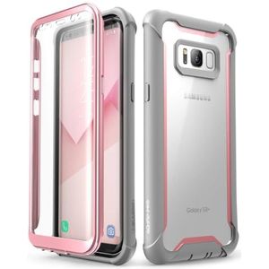 i-Blason Ares Beschermhoes voor Samsung Galaxy S8+ Plus 2017, robuust, transparant, met geïntegreerde displaybescherming, roze