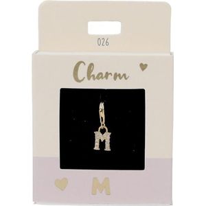 Depesche 11785-026 Express Yourself Charms Hanger voor kettingen en armbanden, letter M, verguld, als klein cadeau