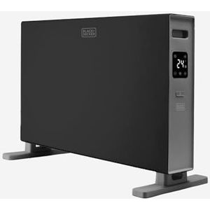 BLACK+DECKER BXCSH2001E Elektrische radiator 2000 W, 2 verwarmingsvermogens, timer, oppervlak tot 20 m², instelbare temperatuur, automatische uitschakelfunctie, digitale bediening, zwart