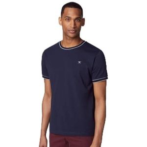 Hackett London T-shirt en dentelle jersey pour homme, Bleu marine, S