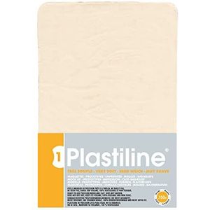 Plastiline® 7140T Plasticine plaat – modelleermassa, hoge precisie – modelleren, snijden, vormen – hardheid 1 (zeer zacht) – 750 g – ivoorkleurig. Vervaardigd in Frankrijk