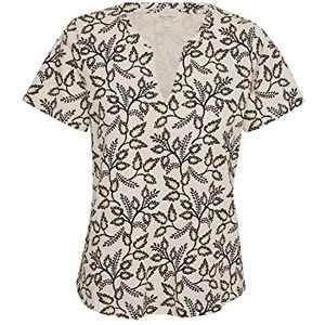 Part Two Gesinas Regular fit Short Sleeve T-Shirt Femme, Black Craft Leaf, M