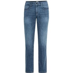 camel active 5-pocket Houston jeans, recht, blauw (Mid Blue Used 41), W42/L34 (fabrieksmaat: 42/34) heren, Medium Blauw