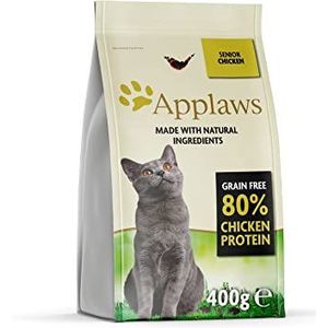 Applaws Natural and Complete Dry Cat Food for Senior Cat Cat Graain Free, kip, 400 g