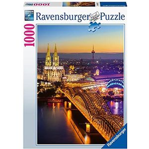 Ravensburger - Puzzel voor volwassenen – puzzel 1000 stukjes – lichtgevende stad Keulen, Duitsland – volwassenen en kinderen vanaf 14 jaar – hoogwaardige puzzel – steden en bezienswaardigheden – exclusief Amazon – 88822