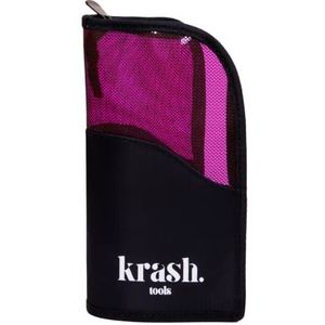 KRASH KOSMETICS Tools, The Brush GO Makeup Bag 2-in-1 make-uptas voor onderweg, met ritssluiting, zwart