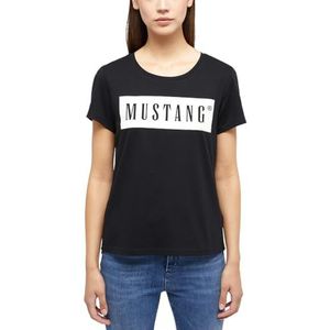 MUSTANG Alma T-shirt en coton pour femme Coupe droite Tailles XS S M L XL Blanc Noir, Black 4142., XXL grande taille