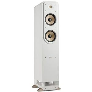 Polk Audio Signature Elite ES55 HiFi Vloerstaande Luidspreker met Hoge Resolutie voor Thuisbioscoop, Hi-Res-Gecertificeerde Speaker, Zuilluidspreker, Dolby Atmos en DTS: X Compatibel (1 Stuk) - Wit