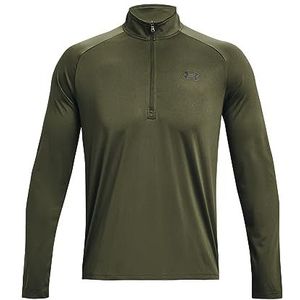 Under Armour Tech 2.0 Sportshirt voor heren, ademend, korte mouwen, sneldrogend, bruin (Silt Brown Light Heather/Black), XL, Marine Od Groen