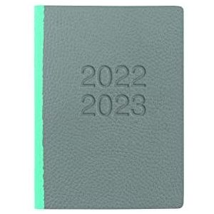 Letts Academische agenda, A6, 22,23 cm, tweekleurig, met afspraken, grijs/blauwgroen