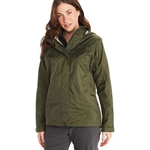 Marmot Dames Wm'S Precip Eco Jacket, Waterdichte Jacket, Lichtgewicht Hooded Regenjas, Winddichte regenjas, Ademend Windbreaker, Ideaal voor hardlopen en wandelen, Nori, S